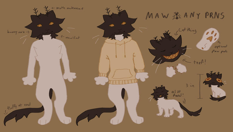 reference sheet +(2 chibi)